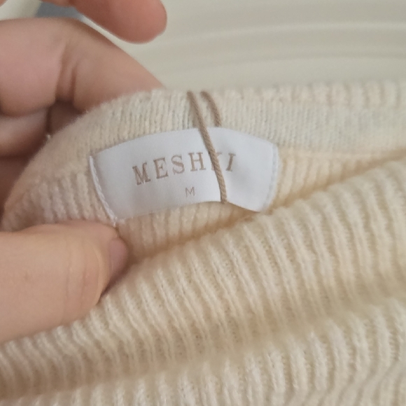 Meshki Cream Ribbed Knitwear - Picture 4 of 4